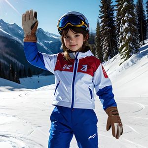 Skihandschoenen waterdicht Winter Kinderen voor heren en dames Rijden Winddicht Fluweel Verdikt Warm Spelen met sneeuw 231225