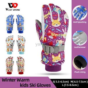Gants de ski WEST BIKING Gants d'hiver pour enfants Gants thermiques de snowboard résistants au froid Garçons Filles Mitaines de motoneige imperméables Accessoires de ski HKD230727