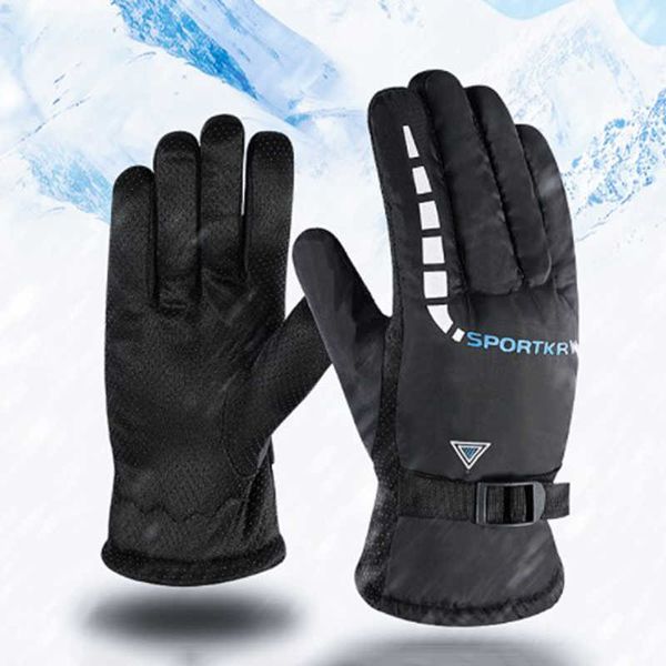 Gants de ski coupe-vent moto cyclisme hiver polaire épaissi randonnée en plein air chaud anti-gel main garde couverture L221017