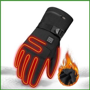 Gants de ski hiver chauffage électrique écran tactile coupe-vent chaud imperméable équitation mitaine chauffante moto chasse à vélo 221203