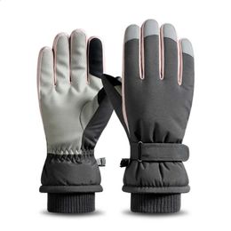 Gants de Ski hiver pour hommes femmes cyclisme en plein air Camping écran tactile garder au chaud épaisseur de velours imperméable antidérapant 231109