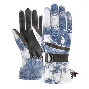 Gants de ski hiver pour hommes femmes coton chaud coton extérieur alpinisme