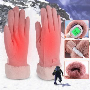 Gants de Ski d'hiver chauffés par USB, rechargeables, thermiques, pour Ski, snowboard, cyclisme, pour filles, équitation, 231202