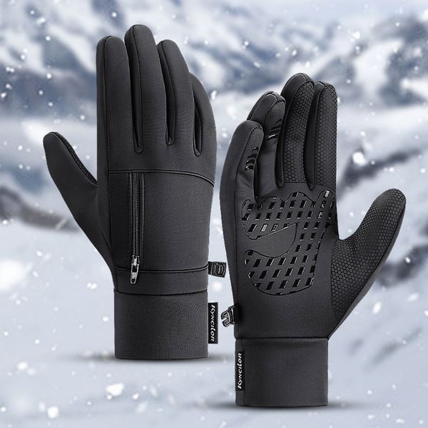 Guantes de esquí Invierno Cálido Bolsillo Ciclismo Pantalla táctil Impermeable Antideslizante Esquí para Hombres Mujeres Grueso Térmico Motocycle 230726