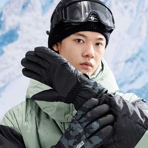 Gants de ski hiver chaud gants de ski mode camouflage neige snowboard pour hommes femmes écran tactile temps froid imperméable coupe-vent extérieur HKD230727