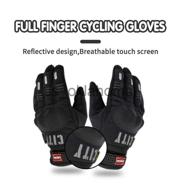 Gants de ski hiver vent et écran tactile froid gants de moto en plein air moto motocross doigt complet gant de ski accessoires de sports d'hiver J230802