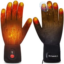 Gants de ski Gants de moto coupe-vent d'hiver gants chauffants pour hommes pour les sports de plein air mitaines de Ski femmes Snowboard thermique électrique 231218