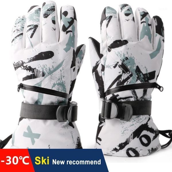 Gants de ski Femmes Hommes Écran Tactile Hiver Snowbaord Sled Moteur Cyclisme Imperméable Épaissir Ultraléger Coupe-Vent Handwear1