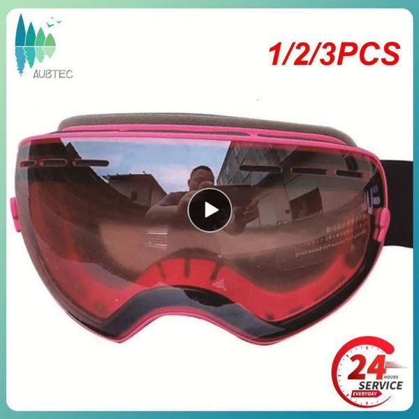 Lunettes de ski 1/2/3 pièces lunettes de ski ensemble de lunettes de snowboard hiver sports de plein air lunettes de soleil de neige Uv400 couches lentille anti-buée lunettes de ski pour 230918