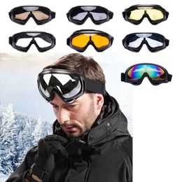 Skibrillen 1 stuks Winddicht Skibrillen Winter Buitenshuis Stofdicht Anti-condens Mannen Vrouwen Sneeuwscooter Fietsen Zonnebrillen UV400 De zwarte spiegel 230726