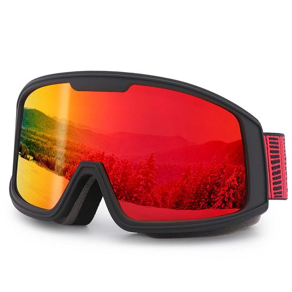 Lunettes de ski clarté augmentée Goggs pour hommes femmes Anti-buée Protection UV neige PC ns TUP cadre Snowboard L221022