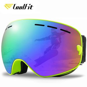 Lunettes de ski Coolfit Double couches Anti-buée lunettes de Ski neige Snowboard lunettes motoneige lunettes hommes femmes Sport de plein air Ski Googles 230907