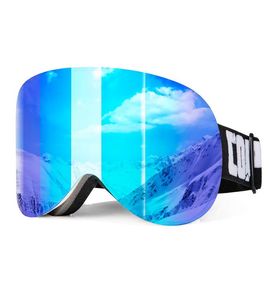 Lunettes de Ski COPOZZ lunettes de Snowboard hommes femmes antibuée cylindrique neige Protection UV Sports d'hiver Gafas 2211051592671