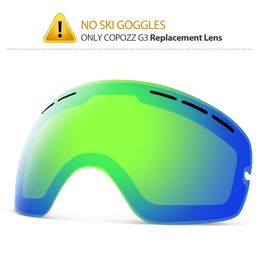 Ski -bril Copozz Kinderen vervangende lens alleen Kleine formaat Kinderen Dubbele UV400 Anti Fog Skiing Girls Boys For Snowboard Gog 243 230821