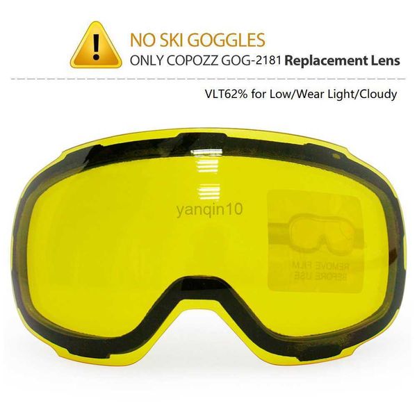 Lunettes de ski COPOZZ Original GOG-2181 Lentille Jaune Graced Magnetic Lens pour lunettes de ski Anti-buée UV400 Lunettes de ski sphériques Lentille de ski de nuit HKD230725