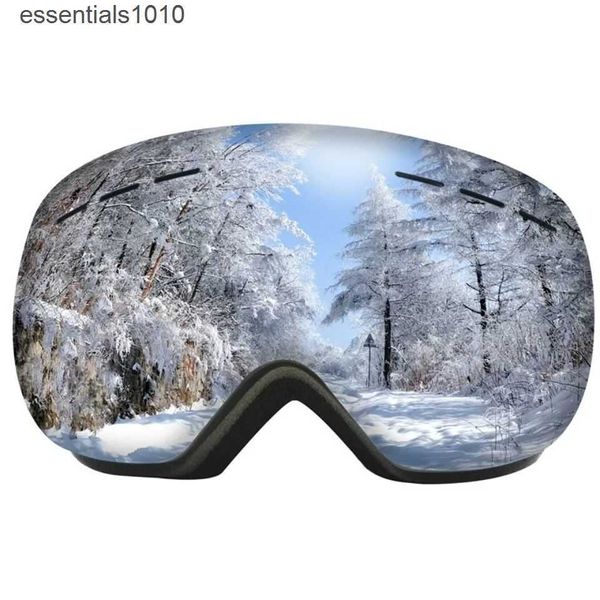 Lunettes de ski double couche anti-buée pour hommes et femmes myopie lunettes de ski sphériques lunettes de ski pour adultes en plein air peuvent être utilisées pour la myopie
