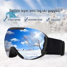 Lunettes de ski lunettes double couche snowboard lunettes de ski de montagne sports d'hiver casques de moto lunettes de soleil pour randonnée trekking 231012