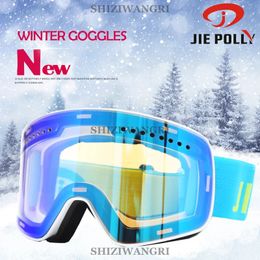 Ski Ggggles Double couche magnétique Ski Goggles Lens Ski Anti-Fog UV400 Snowboard Goggles Men Femmes Ski Loisses Eyewear 231115