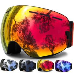 Gafas de esquí de doble capa UV400 antivaho invierno deporte al aire libre gafas gafas máscara de esquí snowboard hombres mujeres nieve 231127