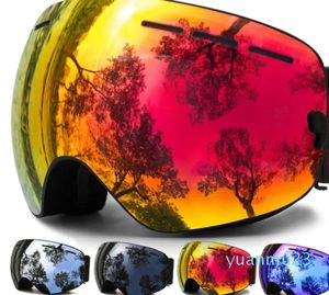 Gafas de esquí de doble capa UV400 antivaho invierno gafas deportivas al aire libre gafas máscara de esquí Snowboard hombres mujeres nieve