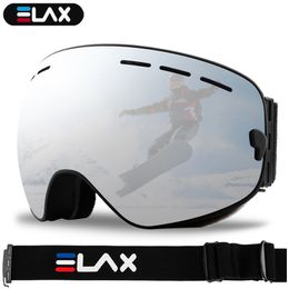 Skibril ELAX MERK Dubbele lagen Anti-condens skibril Sneeuw Snowboard Bril Sneeuwscooter Brillen Outdoor Sport Ski Googles 230922