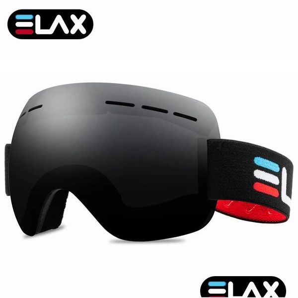 Gafas de esquí Elax Brand New Outdoor Sport Mask Gafas de esquí Snow Snowboard S Hombres Mujeres Snowmobile Eyewear Drop Entrega Deportes Outdoo Otrjv