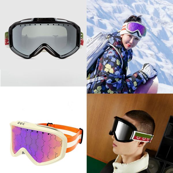 Ski Goggles Fashion Des lunettes de soleil 100% UVA / UVB Protection Ski adapté à Smooth Mountain Peaks Ski Mask