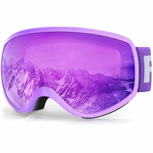 Occhiali da sci Findway Maschera per bambini Protezione UV antiappannamento goggs ing Snowboard Sport per 3-10 Compatib con casco L221022