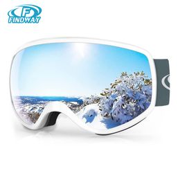 Skibril Findway Kids Verstelbare AntiFog UV-bescherming voor 310 jaar oude jongens Meisjes Skiën Snowboarden Sport 230904