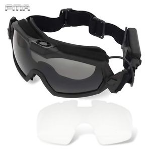 Gafas de esquí FMA Airsoft regulador con ventilador versión actualizada Anti niebla táctico Paintball seguridad gafas de protección ocular 221203