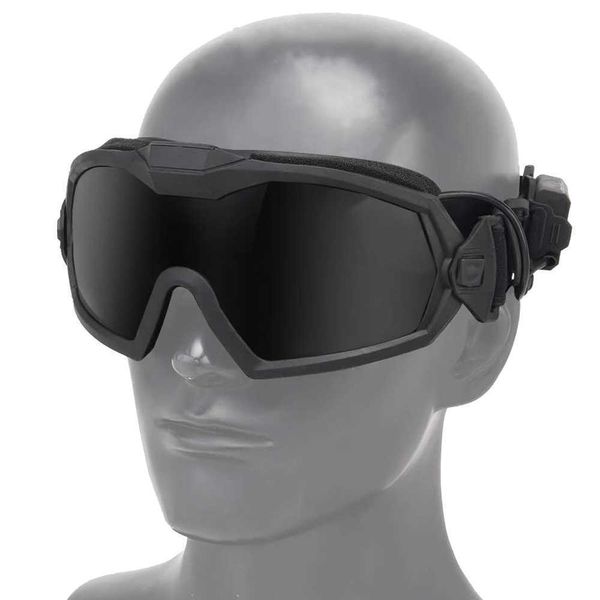 Gafas de esquí Fma Nuevo regulador de ventilador de polvo y arena Goggs Tácticas antivaho Juego de supervivencia T Paintball Gafas protectoras de seguridad L221022
