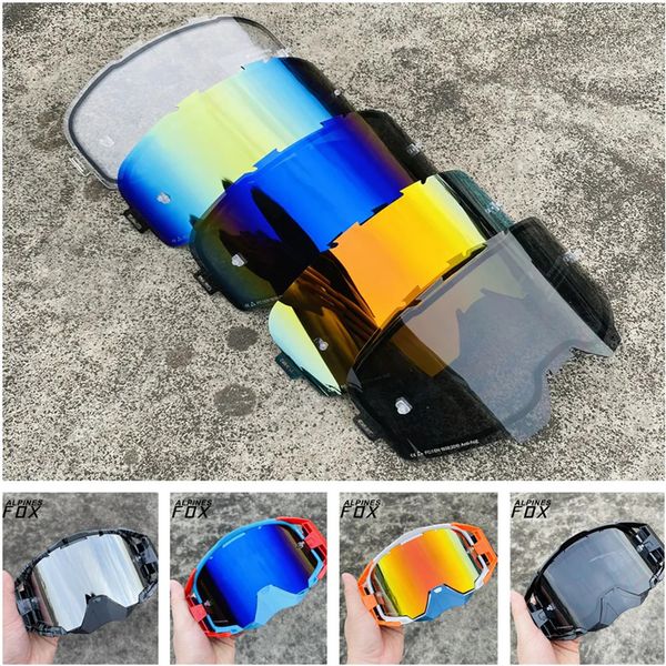 Lunettes de ski pour Velocity 4 5 5 5 6 5 MX, lentille de lunettes de Motocross, Anti-buée, Double couche, lunettes de soleil pour moto, accessoires de remplacement 231102