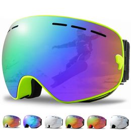 Gafas de esquí GOBYGO Gafas de esquí de doble capa Deportes al aire libre Gafas de esquí Snow Snowboard Gafas Anti-Fog Anti-dust Snowmobile Gafas Unisex 230728