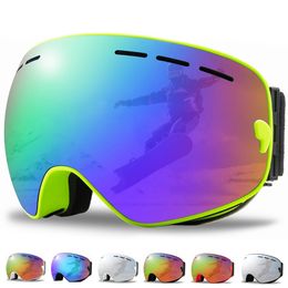 Gafas de esquí GOBYGO Gafas de esquí de doble capa Deportes al aire libre Gafas de esquí Snow Snowboard Gafas Anti-Fog Anti-dust Snowmobile Gafas Unisex 230728