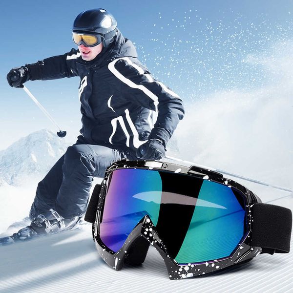 Gafas de esquí Goggs UV400 A prueba de polvo Máscara grande Gafas ing Snow Hombres Mujeres Snowboard Motocross ATV Dirt Bike Racing L221022