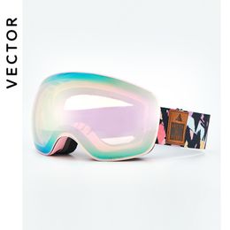 Gafas de esquí High Light Transmitance UV400 Intercambiable Magnet Lens Gamias nevadas de nieve Mujeres Mujeres Antifog Ing 221130