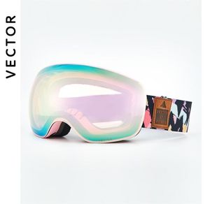 Lunettes de ski haute transmission de la lumière UV400 lentille magnétique interchangeable jour nuageux lunettes de neige hommes femmes revêtement antibuée ing 220904338546