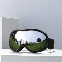 Lunettes de ski HXJ double couche anti-buée lunettes de ski grand champ de vision protection équipement adulte neige extérieure 231109