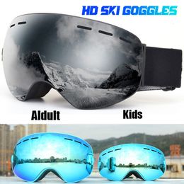 Gafas de esquí JSJM Adultos Niños Al aire libre A prueba de viento Antifog Doble capa Gafas grandes Invierno Nieve Snowboard Unisex 230904