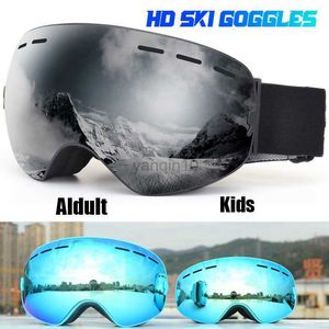 Skibril JSJM Nieuwe Volwassen Kinderen Skibril Outdoor Winddicht Anti-condens Dubbellaags Grote Skibril Winter Sneeuw Snowboard Goggles Unisex HKD230725