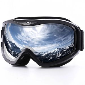 Lunettes de Ski enfants marque MAXJULI Ski professionnel Double couches lentille antibuée UV400 lunettes de neige s'adapte sur les lunettes 231127
