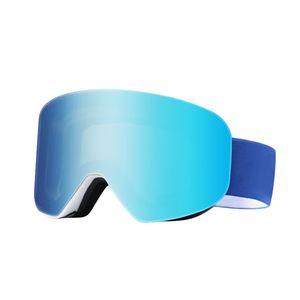 Lunettes de ski magnétiques cylindriques hommes femmes double couche anti-buée snowboard lunettes lunettes de neige lunettes de soleil étui ensemble 221020