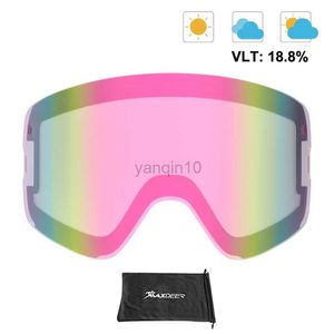 Skibril Magnetische skibrillens Anti-condens UV400 Multipors Vervangingslens Nachtzicht Gele lens Sneeuw Skibril Lenzen HKD230725