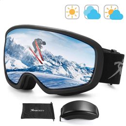 Gafas de esquí MAXDEER Hombres Snowboard Glasse Gafas de esquí Capas dobles Anti niebla UV400 Protección Nieve Impermeable 231109