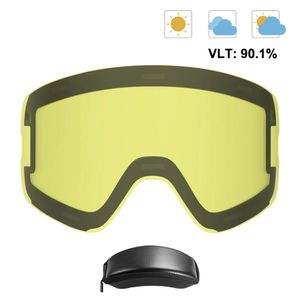 Lunettes de ski MAXDEER Lunettes de ski Lentille pour hommes Femmes Anti-buée UV400 Grande colonne Lunettes de ski Lunettes de neige Verres de lunettes Lentille de remplacement uniquement 231024