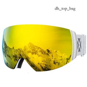 Lunettes de ski MAXJULI professionnel magnétique Double couches lentille antibuée Uv400 Ing Snowboard lunettes motoneige pour hommes femmes M6 221130 Ski Goggles 2188