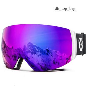 Lunettes de ski MAXJULI professionnel magnétique Double couches lentille antibuée Uv400 Ing Snowboard lunettes motoneige pour hommes femmes M6 221130 Ski Goggles 7322