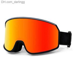 Lunettes de Ski hommes lunettes de Snowboard femmes hiver lunettes de soleil de neige en plein air UV400 Double couches lentille Anti-buée Ski Q230901