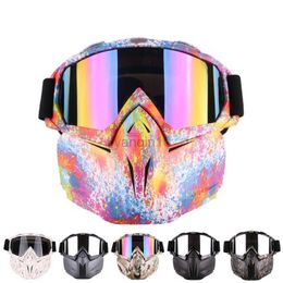 Lunettes de ski Hommes Femmes Ski Snowboard Motoneige Lunettes Masque Neige Hiver Ski Lunettes De Ski Motocross Cyclisme Équitation Lunettes De Soleil Amovibles HKD230725