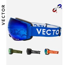 Gafas de esquí OTG Lente magnética intercambiable Capas dobles UV400 Antifog Snow Snowboard Hombres Mujeres Gafas Casco Compatibilidad 230904